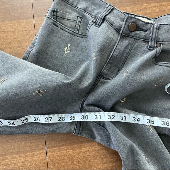 Sundance | Women’s Primrose Party Jeans Charcoal Grey Washed Sequins Glitter 27 - Picture 11 of 11